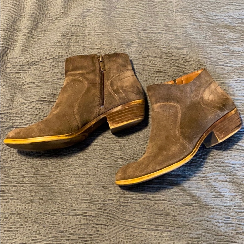Lucky Brand Suede and Leather Booties